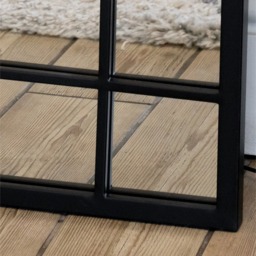 Aimi - Full Length Black Metal Rectangle Window Mirror - 200cm x 120cm - thumbnail 2