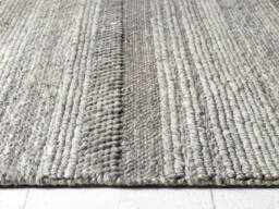 Chunky Natural/Grey Knitted Rug - thumbnail 2