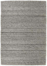 Chunky Natural/Grey Knitted Rug - thumbnail 1
