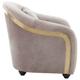 Fifi Light Grey Cotton Velvet Chair - thumbnail 4