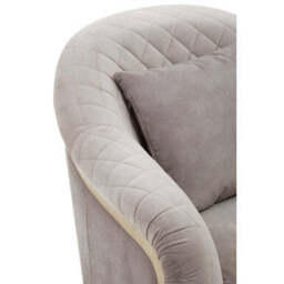 Fifi Light Grey Cotton Velvet Chair - thumbnail 6