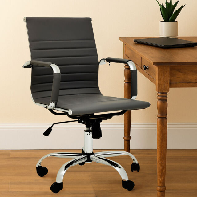 Black Low Back Home Office Chair - Brent - image 1