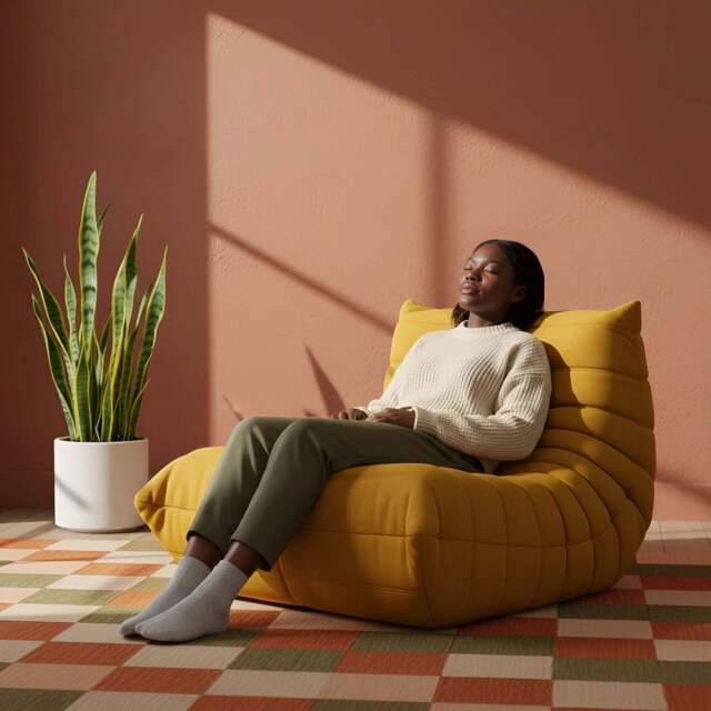 The Caterpillar Lounger Chair - Yellow