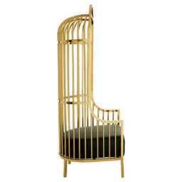 Eliza Gold Finish Dome Cage Chair - thumbnail 4