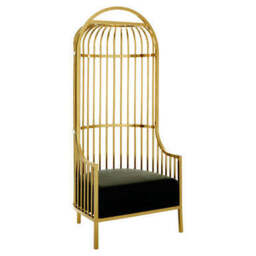 Eliza Gold Finish Dome Cage Chair - thumbnail 3