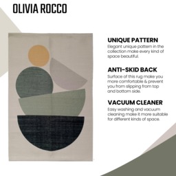 OLIVIA ROCCO Printed Rug Tokyo Design Modern Non-Slip Soft Durable Floor Rug For Living - thumbnail 3