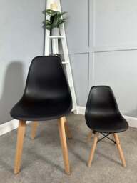 Black Eames Style Kids Chair - thumbnail 6