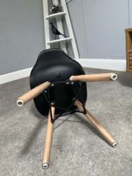 Black Eames Style Kids Chair - thumbnail 4