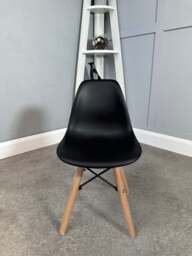 Black Eames Style Kids Chair - thumbnail 2