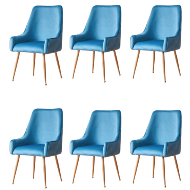 Soho LUX Velvet Dining Chair - Blue / Set of 6