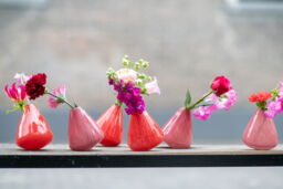 TUMBLING VASE - H12 D10 cm - RED - thumbnail 3