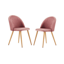 Lucia Velvet Dining Chair Set of 2 - thumbnail 1
