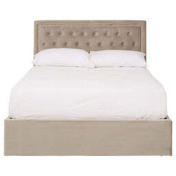 Mink Velvet Ottoman Double Bed - Hannah - thumbnail 2