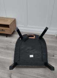 Windsor Velvet Dining Chair - Dark Grey - thumbnail 3