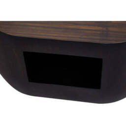 Gabelle Ebony Bamboo Oval Side Table - thumbnail 5