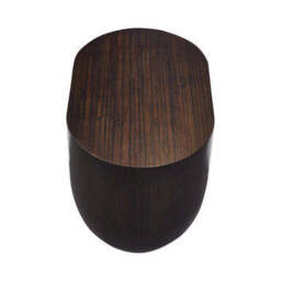 Gabelle Ebony Bamboo Oval Side Table - thumbnail 4