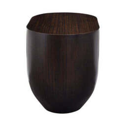 Gabelle Ebony Bamboo Oval Side Table - thumbnail 3