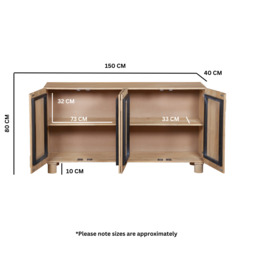 Ajmer Solid Wooden Extra Large Sideboard - thumbnail 5