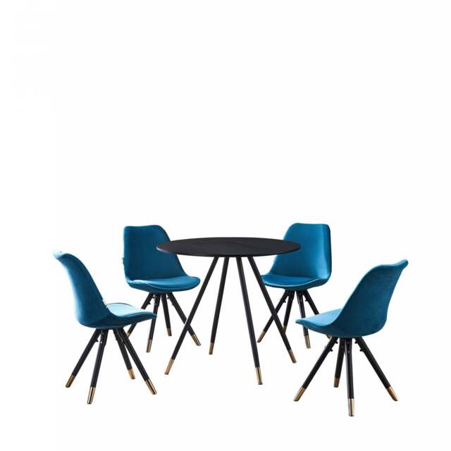 Sofia Dorchester LUX Dining Set - Blue / Black