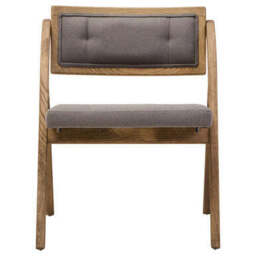 Cebu Grey Wash Wood Folding Chair with Fabric Seat - thumbnail 2