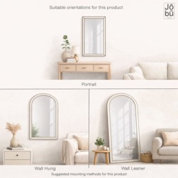 Yoko - Black Metal Gentle Arch Mirror - 120cm x 95cm - thumbnail 6