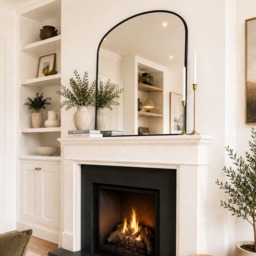 Yoko - Black Metal Gentle Arch Mirror - 120cm x 95cm - thumbnail 2