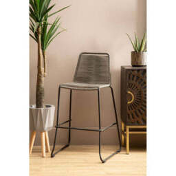Grey Rope Bar Chair - Sisal - thumbnail 4