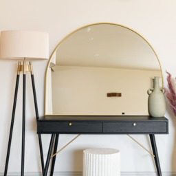 Akiko - Gold Metal Arched Mirror - 95cm x 120cm - thumbnail 4