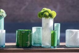 CYLINDER 6 Vase Pot - H18 D18 cm - mouthblown glass by DutZ - thumbnail 4