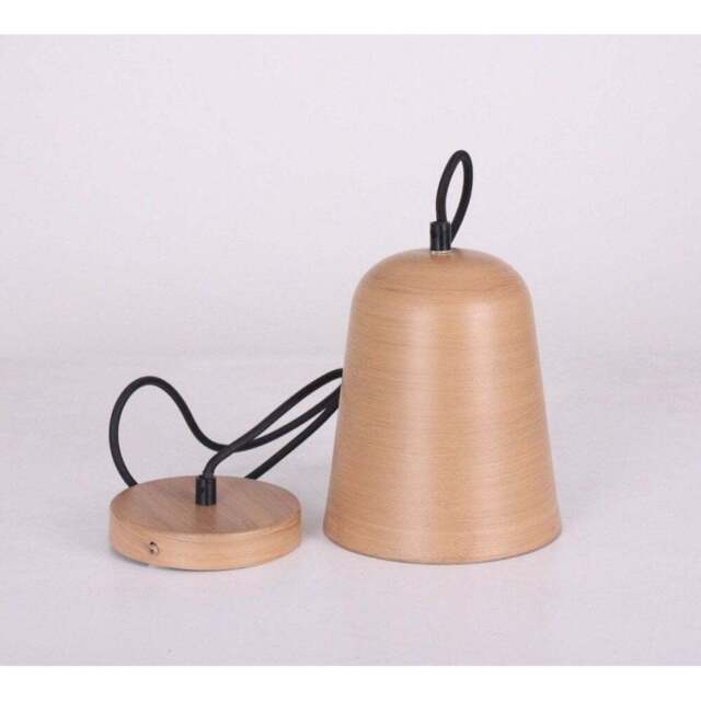 Albero Hanging Metal Pendant with Wood Effect Finish - image 1