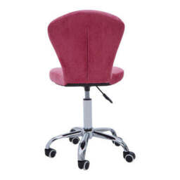 Fayth Pink Velvet Buttoned Home Office Chair - thumbnail 6