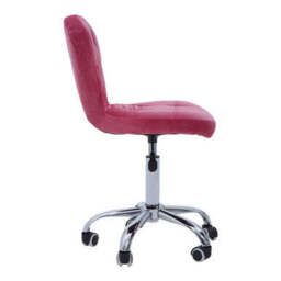 Fayth Pink Velvet Buttoned Home Office Chair - thumbnail 5