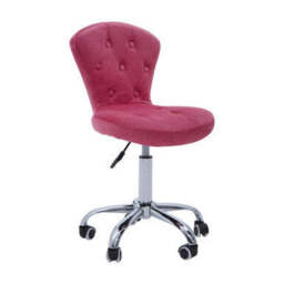 Fayth Pink Velvet Buttoned Home Office Chair - thumbnail 4