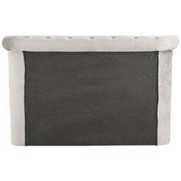 Grey Brushed Velvet Ottoman King Bed - Edison - thumbnail 4