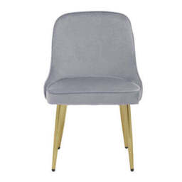 Grey Velvet Dining Chair - Demi - thumbnail 2