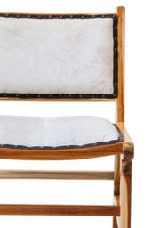 Kendari Natural Leather and Teak Wood Dining Chair - thumbnail 6