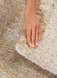 Majoli Natural White Herringbone Wool & Jute Rug - thumbnail 5