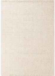 Majoli Natural White Herringbone Wool & Jute Rug - thumbnail 2