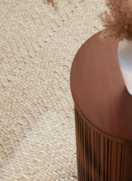 Majoli Natural White Herringbone Wool & Jute Rug - thumbnail 6