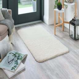 Washable Ghost Ivory Shaggy Rug - thumbnail 2