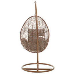 Brown Rattan Hanging Chair - Goa - thumbnail 6