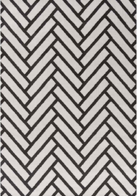Loft Chevron Dark Grey Rug - image 1