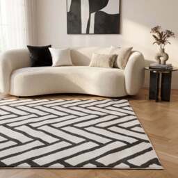 Loft Chevron Dark Grey Rug - thumbnail 2