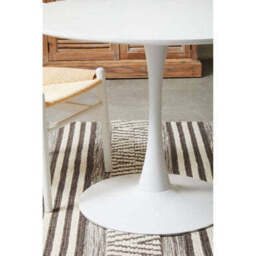 Laila White Large Round Dining Table - thumbnail 4
