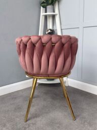 Roma Knot Dining Chair - Pink - thumbnail 3