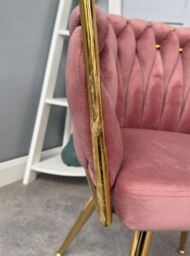 Roma Knot Dining Chair - Pink - thumbnail 4