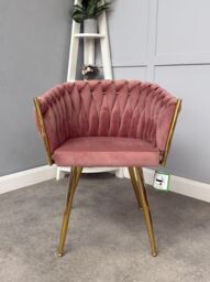 Roma Knot Dining Chair - Pink - thumbnail 2