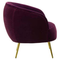 Manhattan Purple Velvet Curved Accent Chair - thumbnail 6