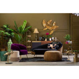 Manhattan Purple Velvet Curved Accent Chair - thumbnail 4