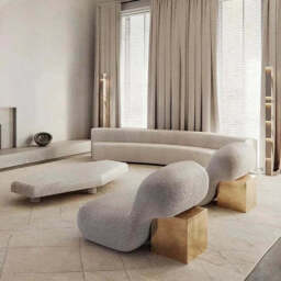 Zeita Lounge Chair - Dark Grey - thumbnail 1
